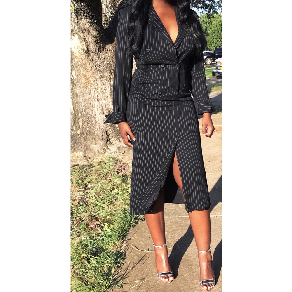 Double Breast Tuxedo Dress